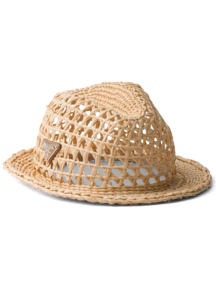 Prada woven fabric fedora - Neutrals Cover