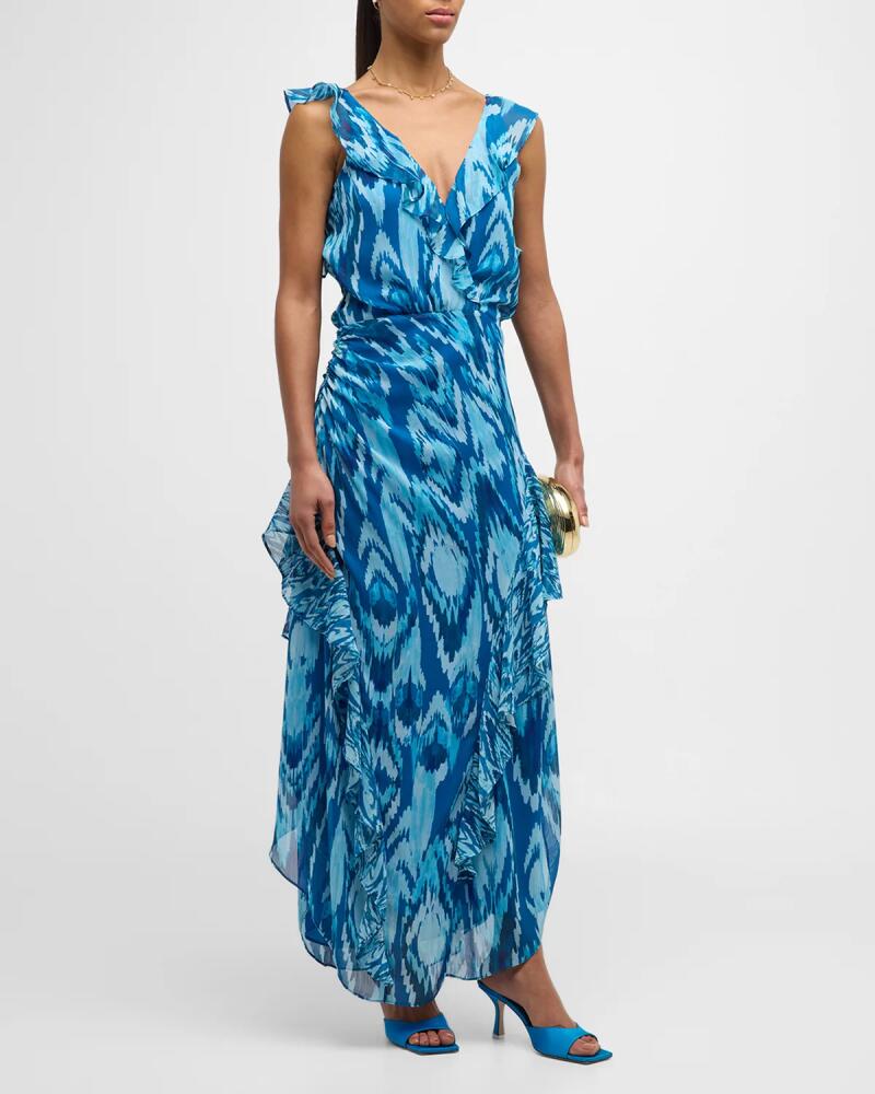 Ramy Brook Anika Ikat Printed Maxi Dress Cover