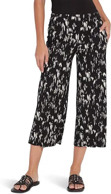 Lysse Aries Crop Relaxed Wide Leg Print (Black Shades) Women's Dress Pants Cover