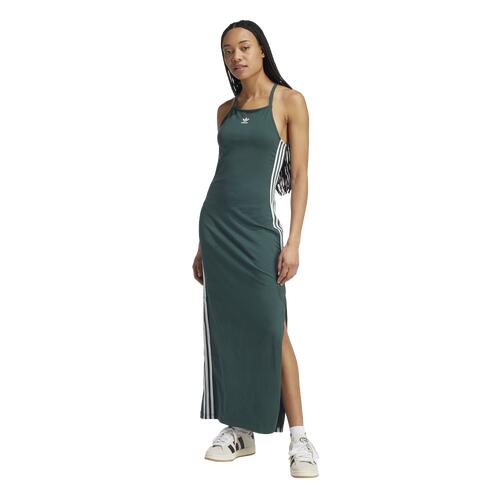 adidas Originals 3-Stripes Maxi Dress - Womens Mineral Green Cover