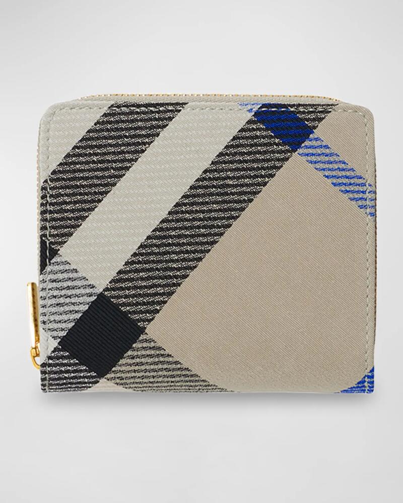 Burberry Check Zip Compact Wallet Cover