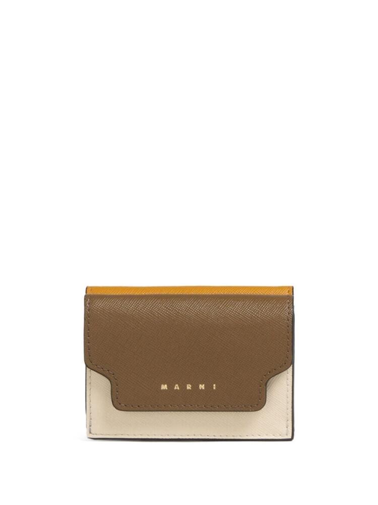 Marni leather tri-fold wallet - Brown Cover