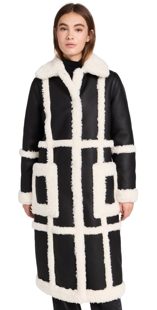 STAND STUDIO Patrice Coat Black/Off White Cover