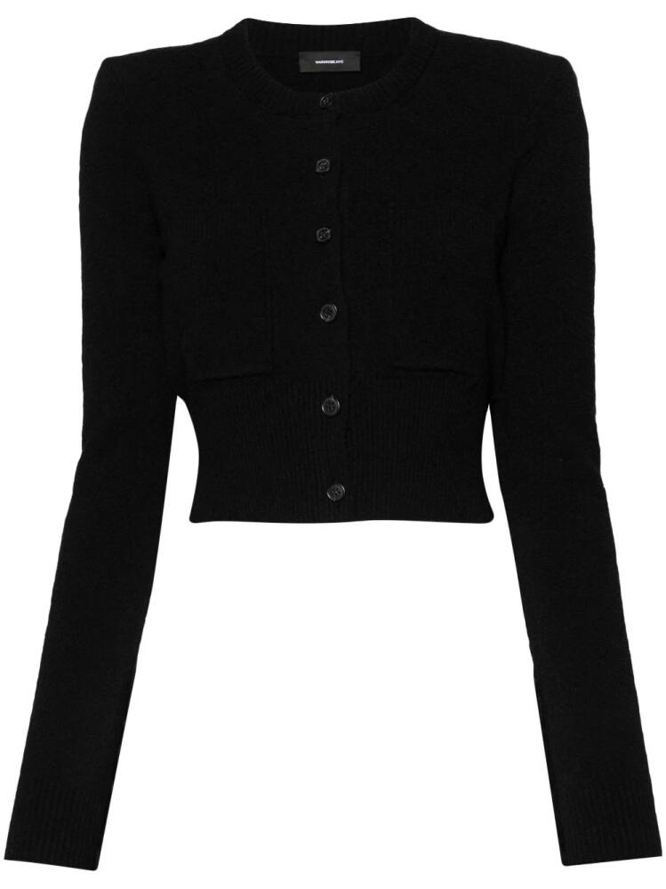 WARDROBE.NYC towelling-finish cropped cardigan - Black Cover