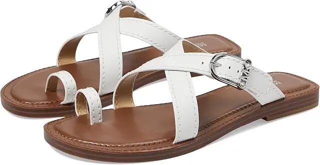 MICHAEL Michael Kors Ashton Flat Thong (Optic White) Women's Sandals Cover