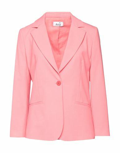 Niū Woman Blazer Salmon pink Polyester, Virgin Wool, Elastane Cover