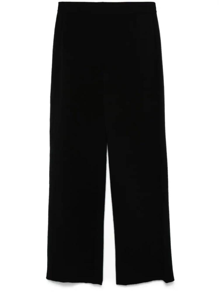 Nude knitted palazzo pants - Black Cover