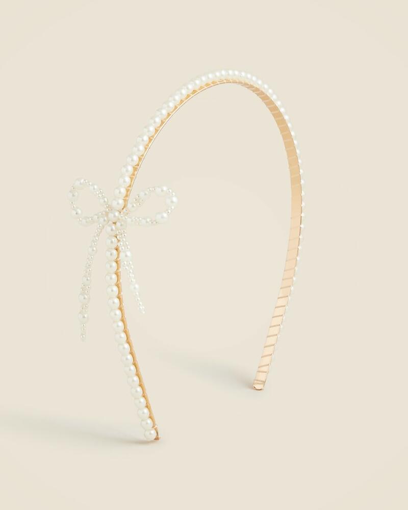 J.Crew Girls' pearl bow headband Cover