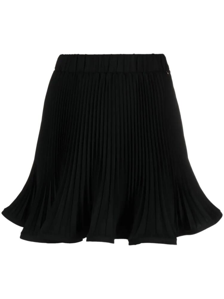 NISSA elasticated-waist pleated miniskirt - Black Cover