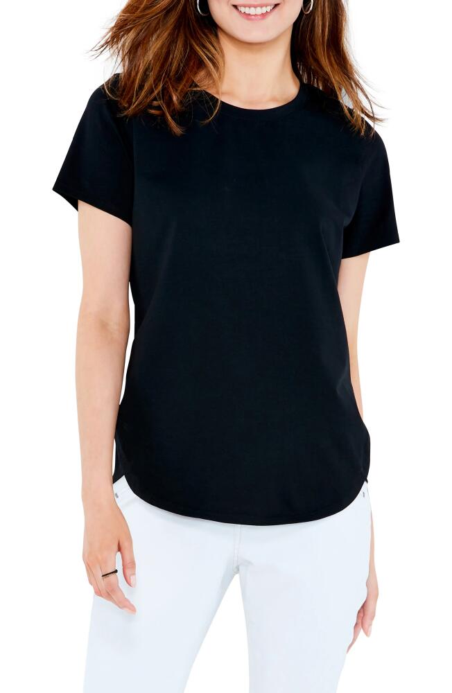 NZT by NIC+ZOE Stretch Cotton Shirttail T-Shirt in Black Onyx Cover