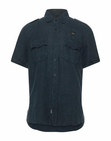 Blauer Man Shirt Midnight blue Linen Cover