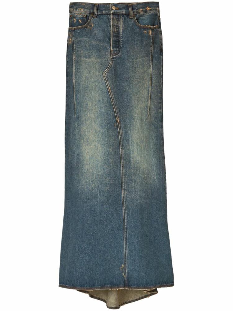 Marc Jacobs fluted denim maxi skirt - Blue Cover