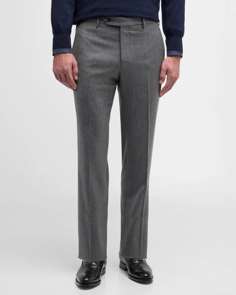 Zanella Men's Parker Wool-Cashmere Stretch Dress Pants Cover