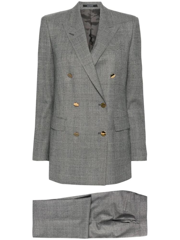 Tagliatore check-pattern double-breasted suit - Black Cover