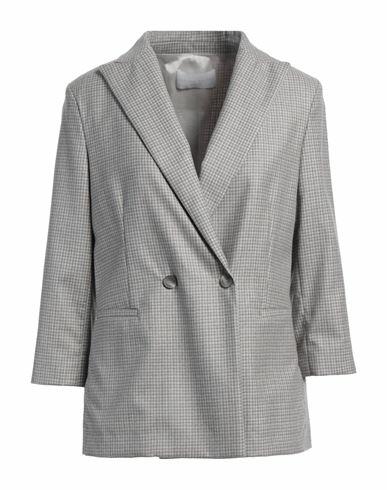 Fabiana Filippi Woman Blazer Light grey Virgin Wool Cover