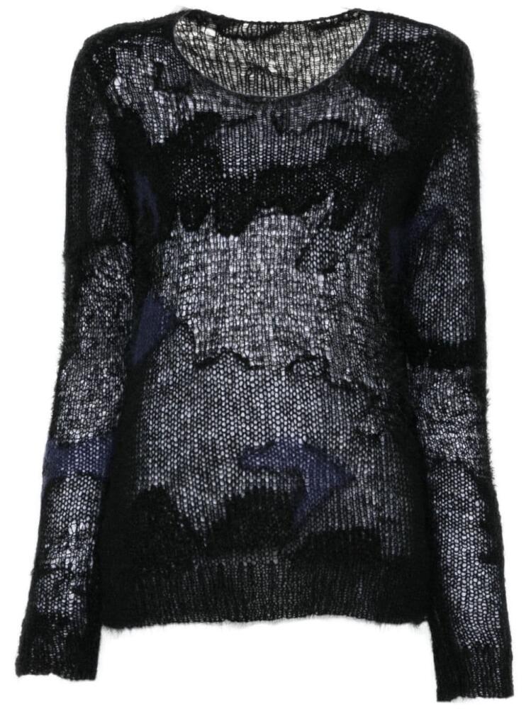 Yohji Yamamoto camouflage-pattern sweater - Black Cover