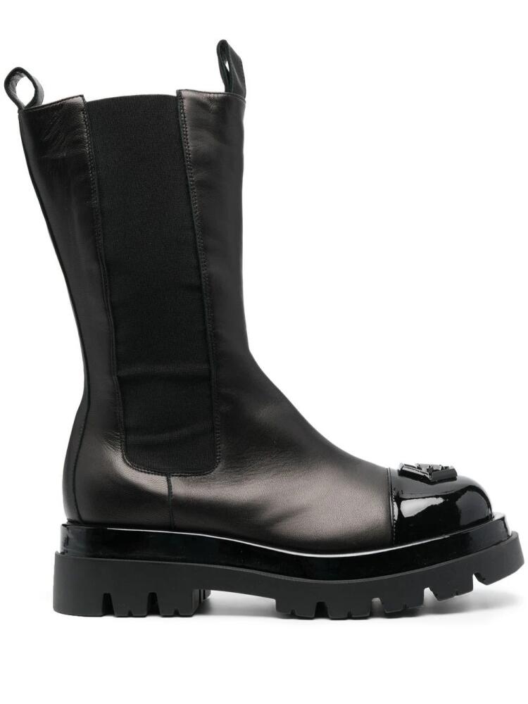 Philipp Plein Hexagon leather biker boots - Black Cover