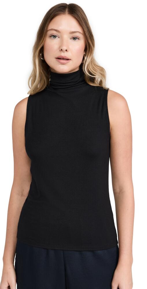 Vince Sleeveless Turtleneck Black Cover