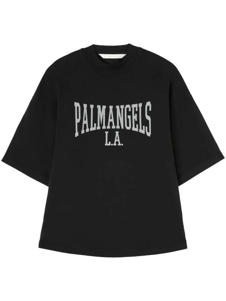 Palm Angels logo-print cotton T-shirt - Black Cover