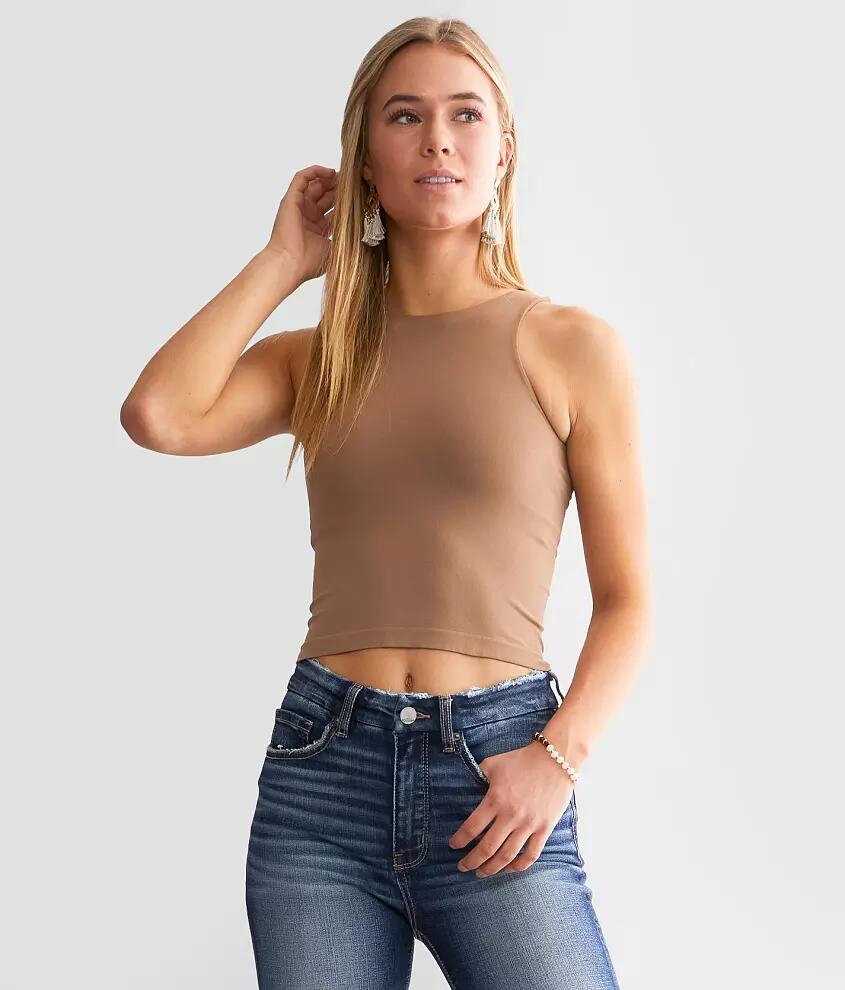 Free People Clean Lines Cropped Cami Tank Top Cover