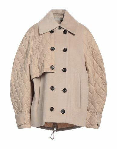 Emma & Gaia Woman Coat Beige Wool, Lyocell, Cashmere, Polyamide Cover