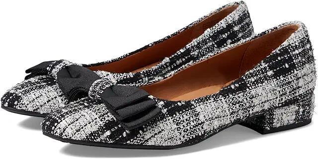 Gentle Souls by Kenneth Cole Atlas Flat (Black/White Fabric) Women's Shoes Cover