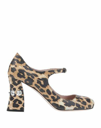 Miu Miu Woman Pumps Sand Soft Leather Cover