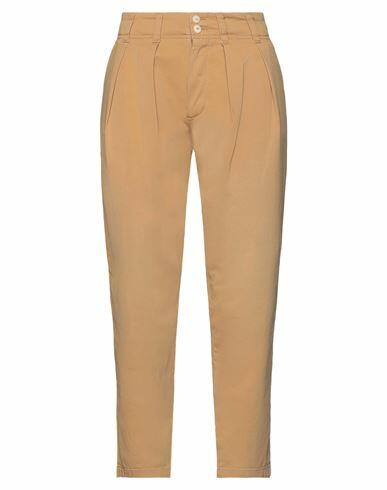 (+) People Woman Pants Camel Cotton, Elastane Cover