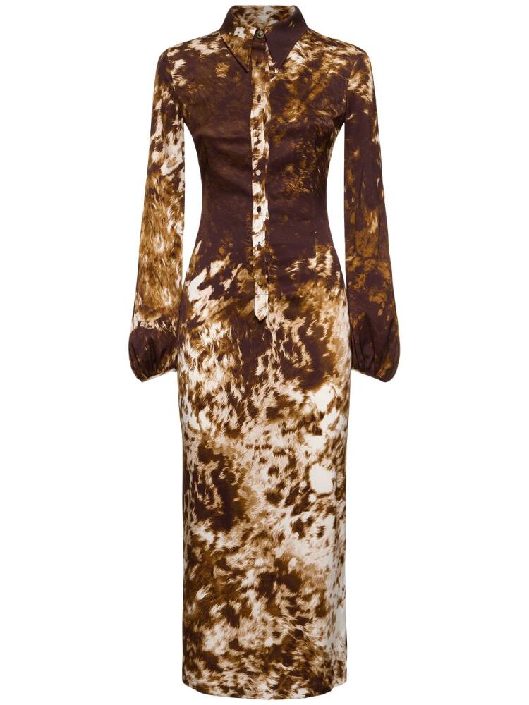 ROBERTO CAVALLI Appaloosa Printed Viscose Twill Dress Cover