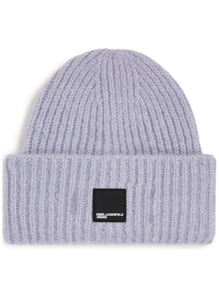 Karl Lagerfeld Jeans Box Logo beanie - Purple Cover