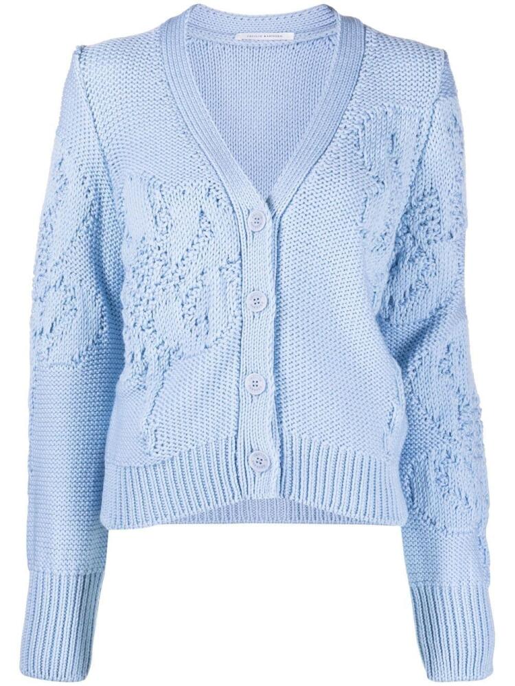 Cecilie Bahnsen Irma V-neck cardigan - Blue Cover