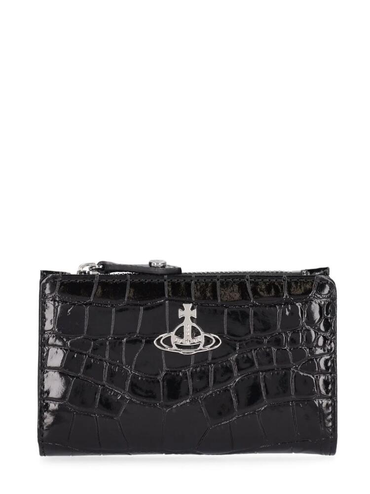 VIVIENNE WESTWOOD Slim Croc Embossed Card Holder Cover