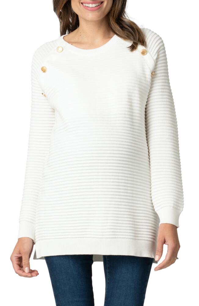 Seraphine Ripple Maternity/Nursing Sweater in Open White Cover