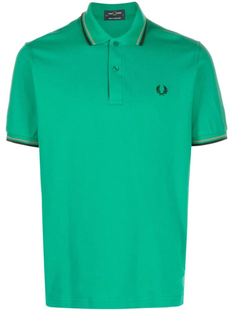 Fred Perry logo-embroidered cotton polo shirt - Green Cover