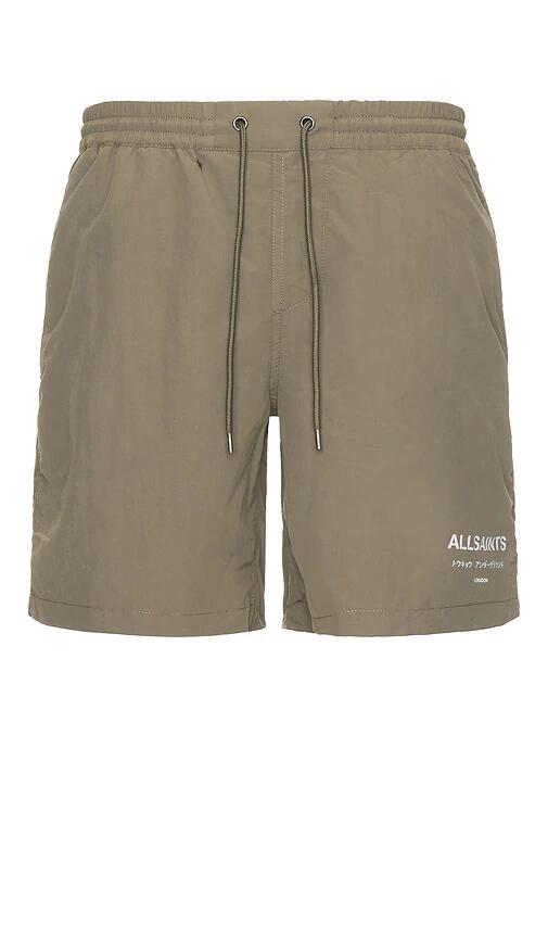 ALLSAINTS Underground Swim Short in Brown Cover