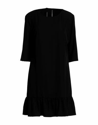 Biancoghiaccio Woman Mini dress Black Polyester, Elastane Cover