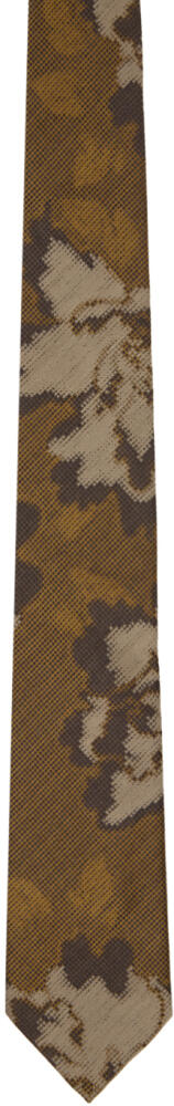 Dries Van Noten Khaki Printed Tie Cover