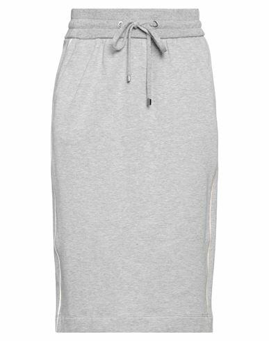 Peserico Woman Midi skirt Grey Cotton, Elastane, Merino Wool, Cashmere Cover