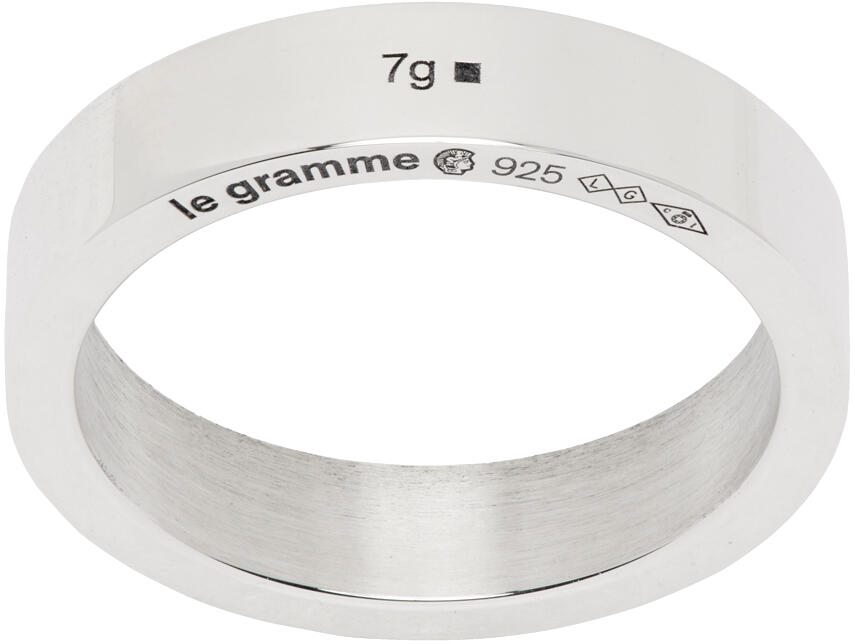 Le Gramme Silver 'La 7g' Ribbon Ring Cover