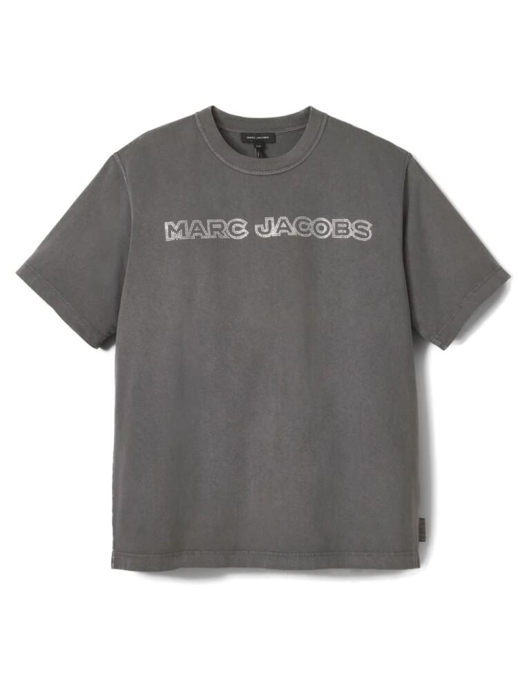 Marc Jacobs crystal-embellished cotton T-shirt - Grey Cover