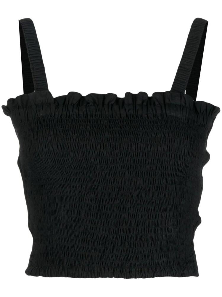 Bambah cut-detail cami top - Black Cover