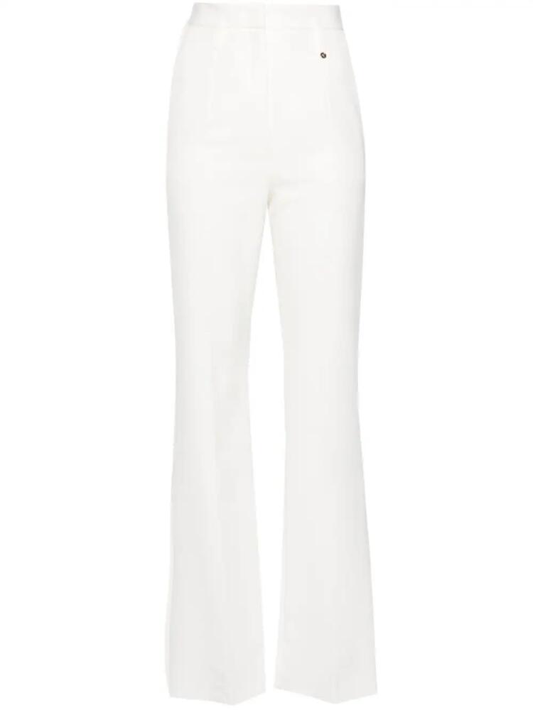 NISSA straight-leg crepe trousers - White Cover