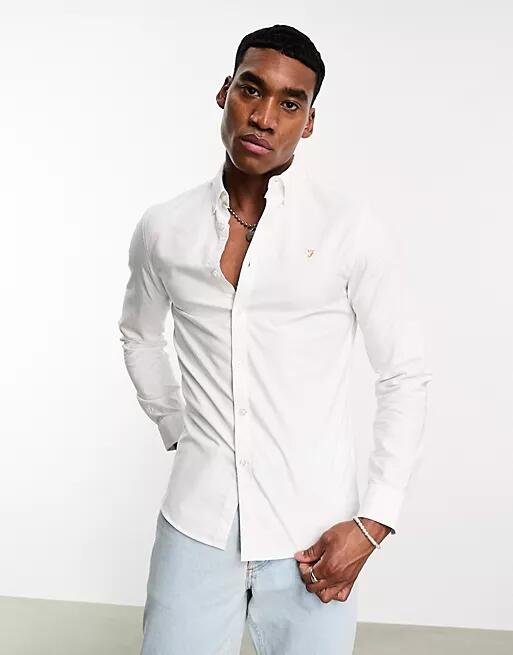 Farah Brewer long sleeve shirt in off-white Cover