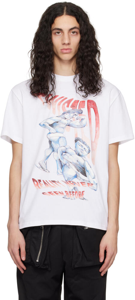 JW Anderson White Printed T-Shirt Cover