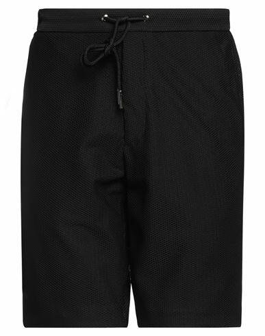 Giorgio Armani Man Shorts & Bermuda Shorts Black Polyamide, Elastane Cover