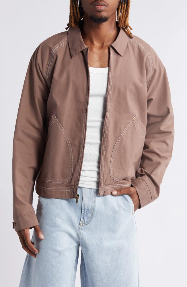 Elwood Raglan Zip Jacket in Cedar Cover