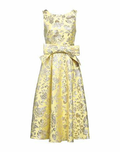 P. a.r. o.s. h. Woman Midi dress Light yellow Polyester, Polyamide, Metallic fiber Cover