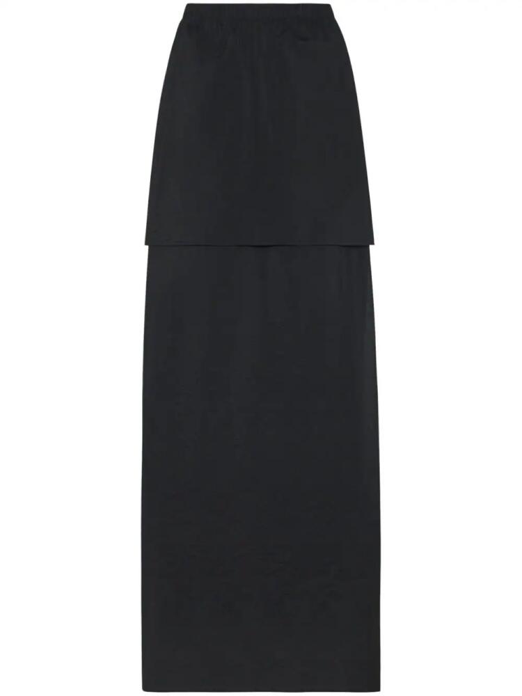 Rosetta Getty floor-length layered maxi skirt - Black Cover