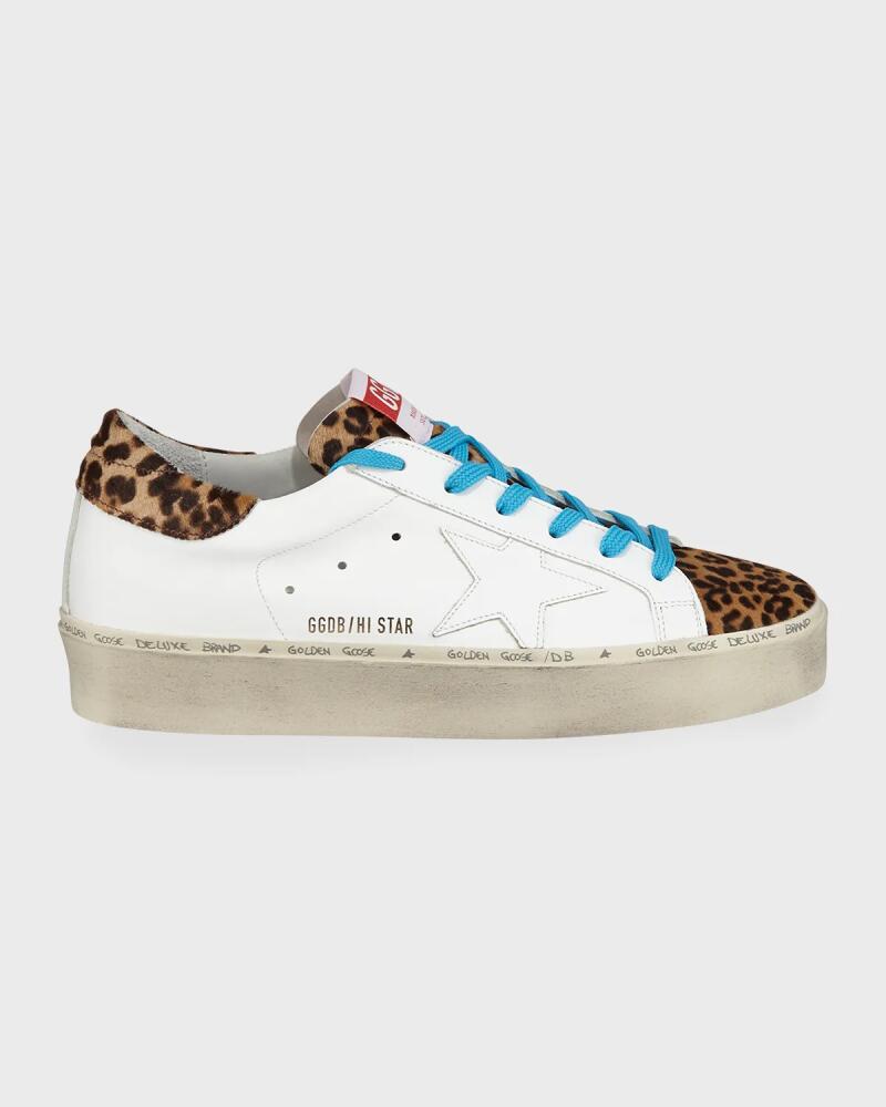 Golden Goose Hi Star Leather & Leopard Platform Sneakers Cover