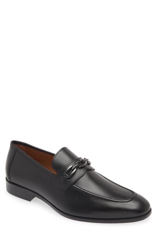 Mezlan Bit Ornament Leather Loafer in Black Cover